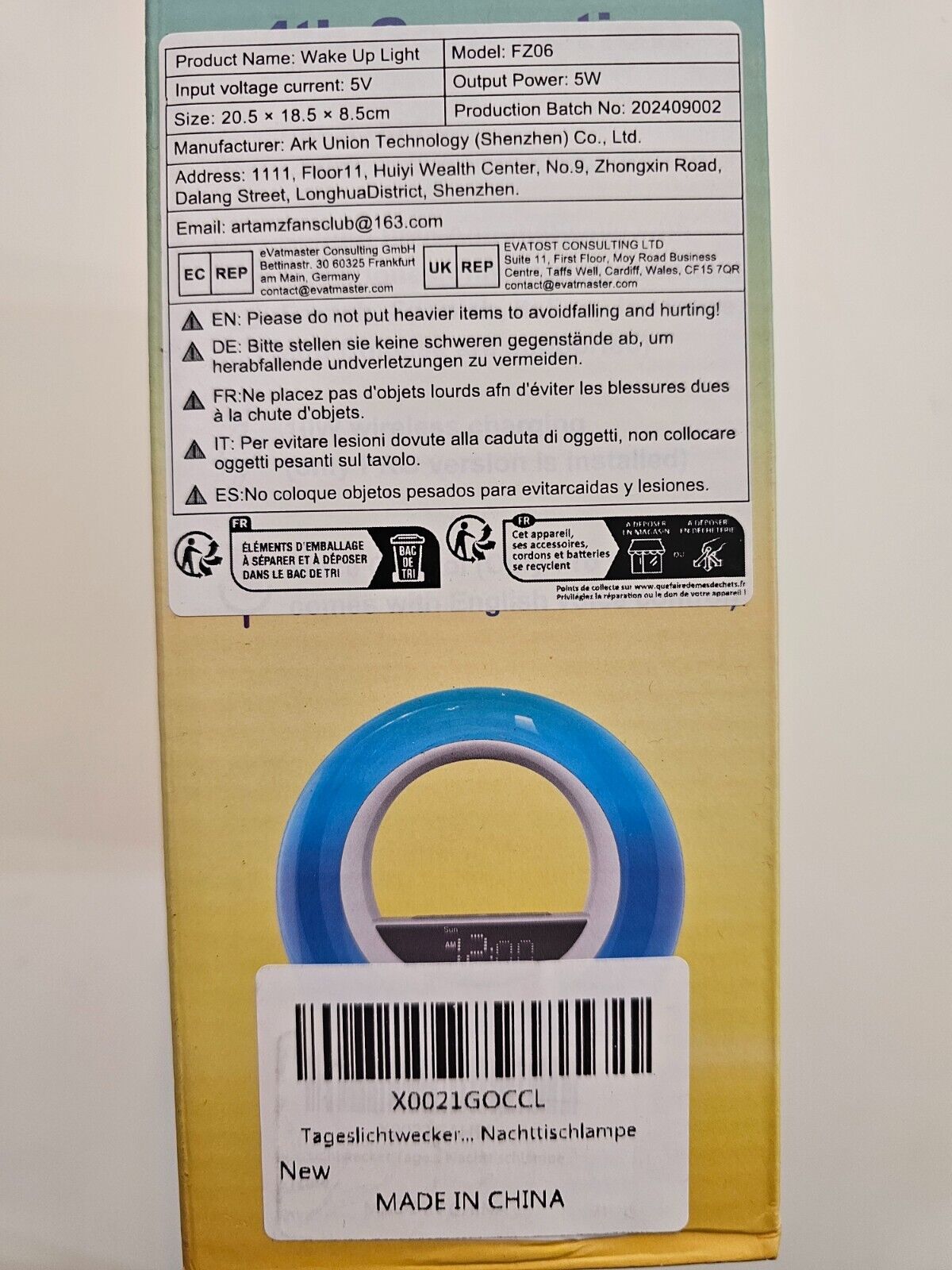 Tageslichtwecker, App-Steuerung, Bluetooth Lautsprecher, Sonnenaufgang & Sonnenu