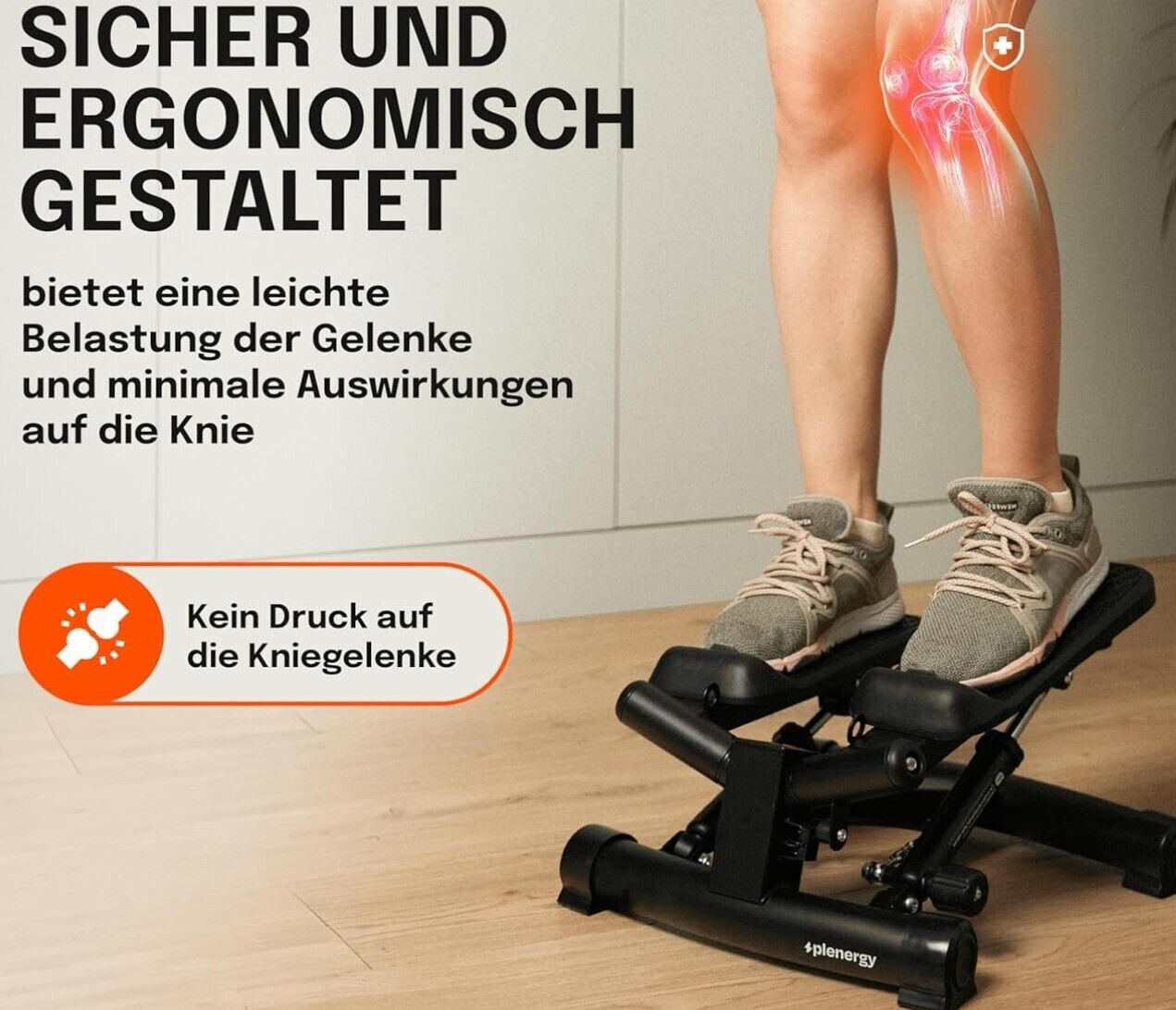 Stepper für Zuhause mit Power Ropes 120 kg, Twist Mini Steppermit Verstellbarer