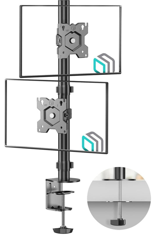 Dual Monitor Halterung für 13-34 Zoll Bildschirme bis 8 kg (x2), Doppel Monitorh