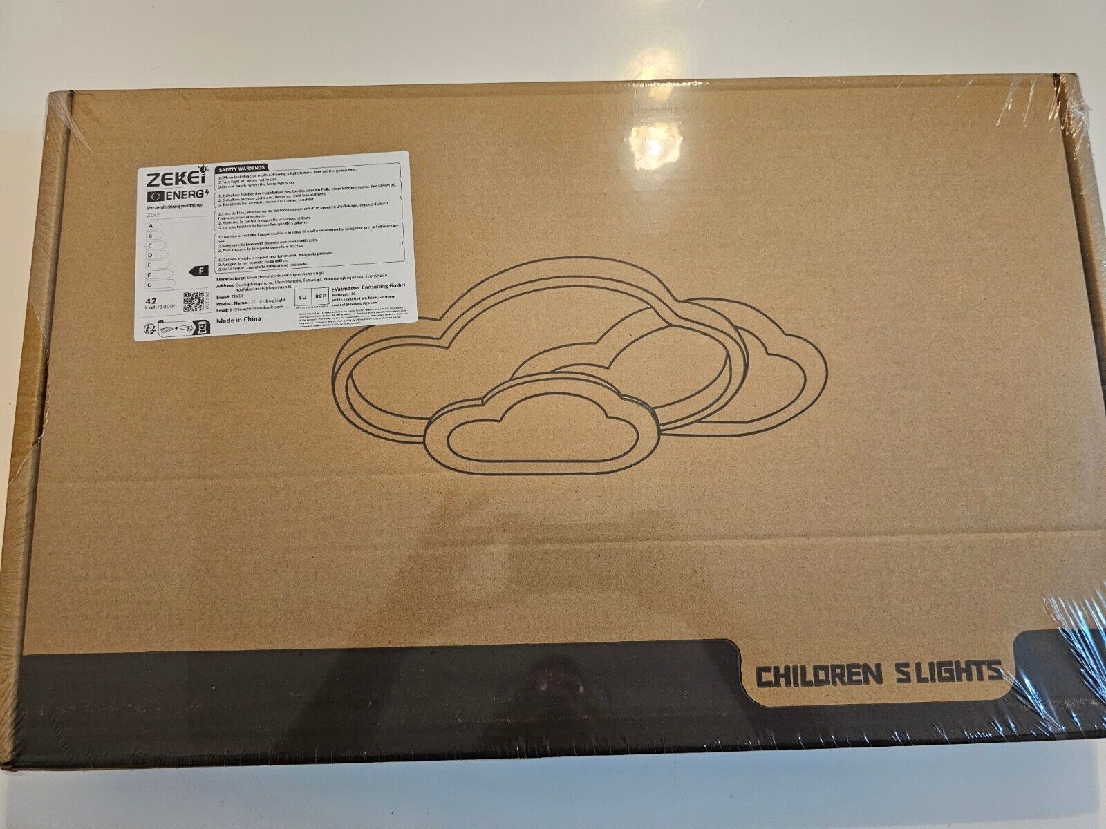 Kinderzimmer lampe decke, Wolkenlampe 42cm mit Fernbedienung, LED Deckenle