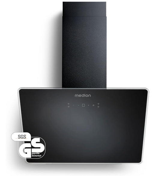 MEDION Kopffreie Dunstabzugshaube 60cm Glas 320m³/h Touch LED Schwarz