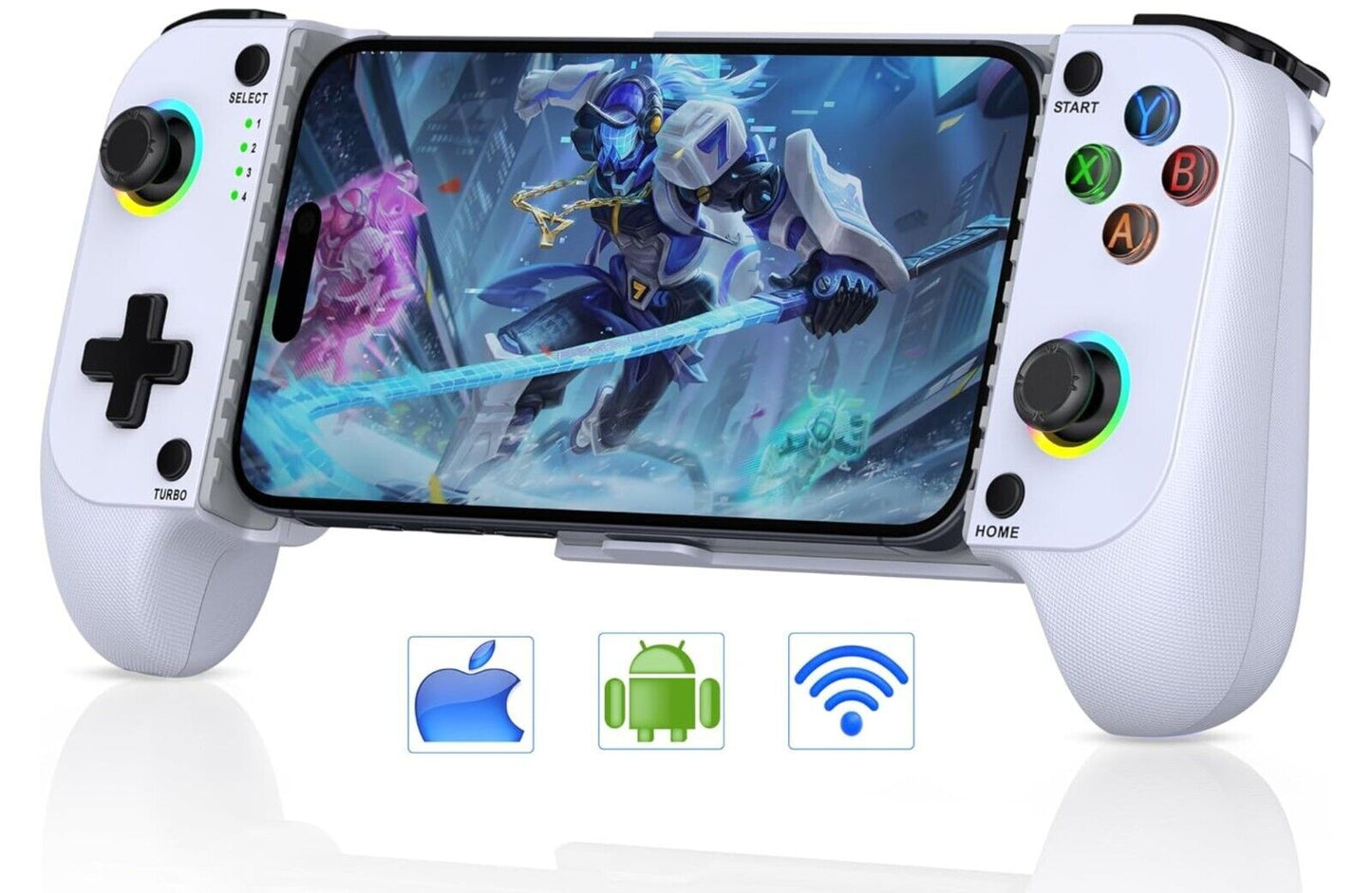 Gamecontroller für iPhone/Android mit Case Support, Hall-Effekt Joysticks Gamepa