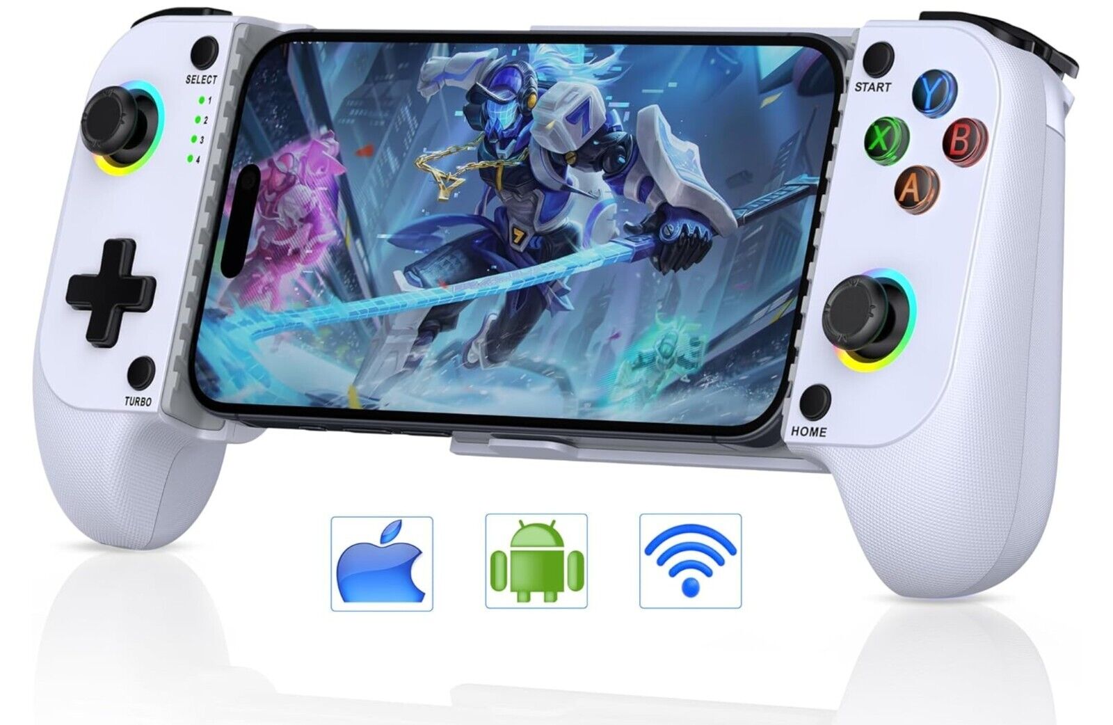 Gamecontroller für iPhone/Android mit Case Support, Hall-Effekt Joysticks Gamepa