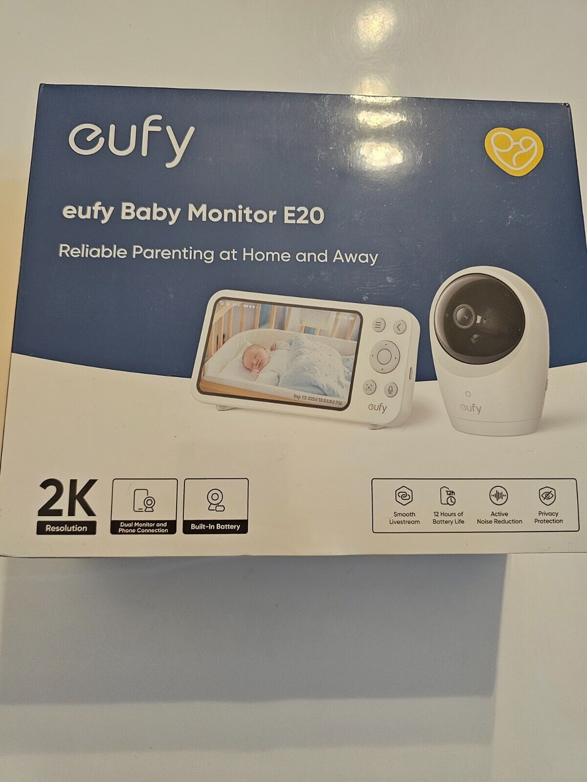 Babyphone mit Kamera E20, App- & Offline-Steuerung, 2K HD, Ultraklare Nachtsicht