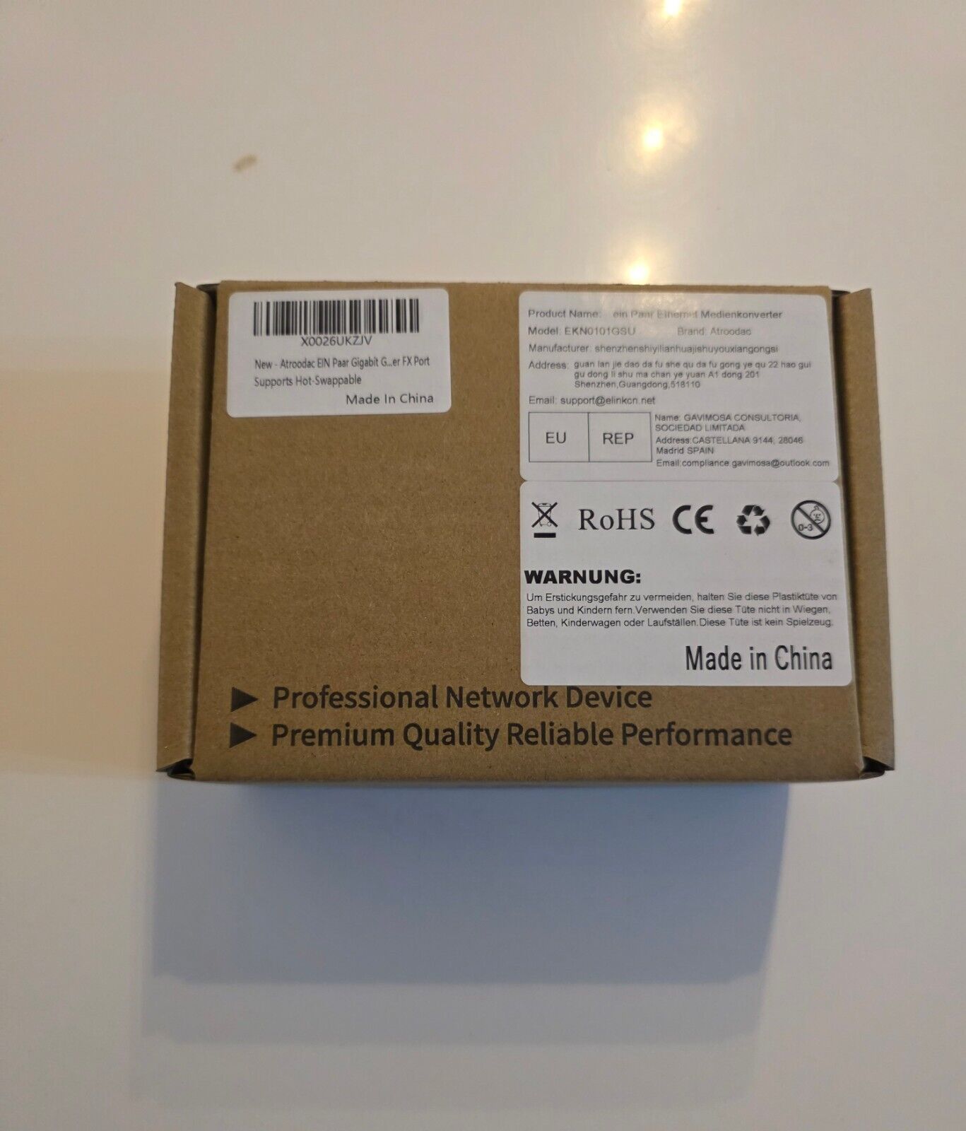 Paar Gigabit LWL Medienkonverter SFP zu RJ45 1.25G