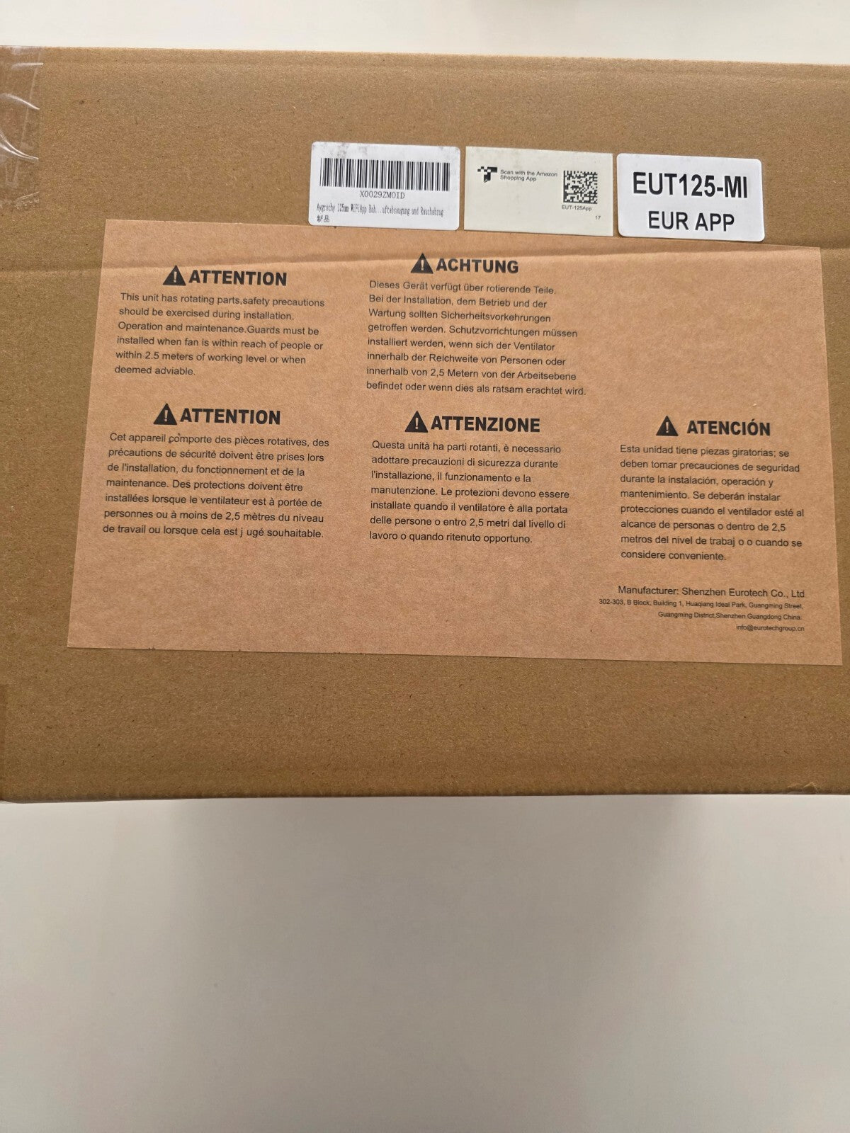 125mm WiFi Rohrventilator 416m³/h EC-Motor Temperatur-Feuchtigkeitsregler