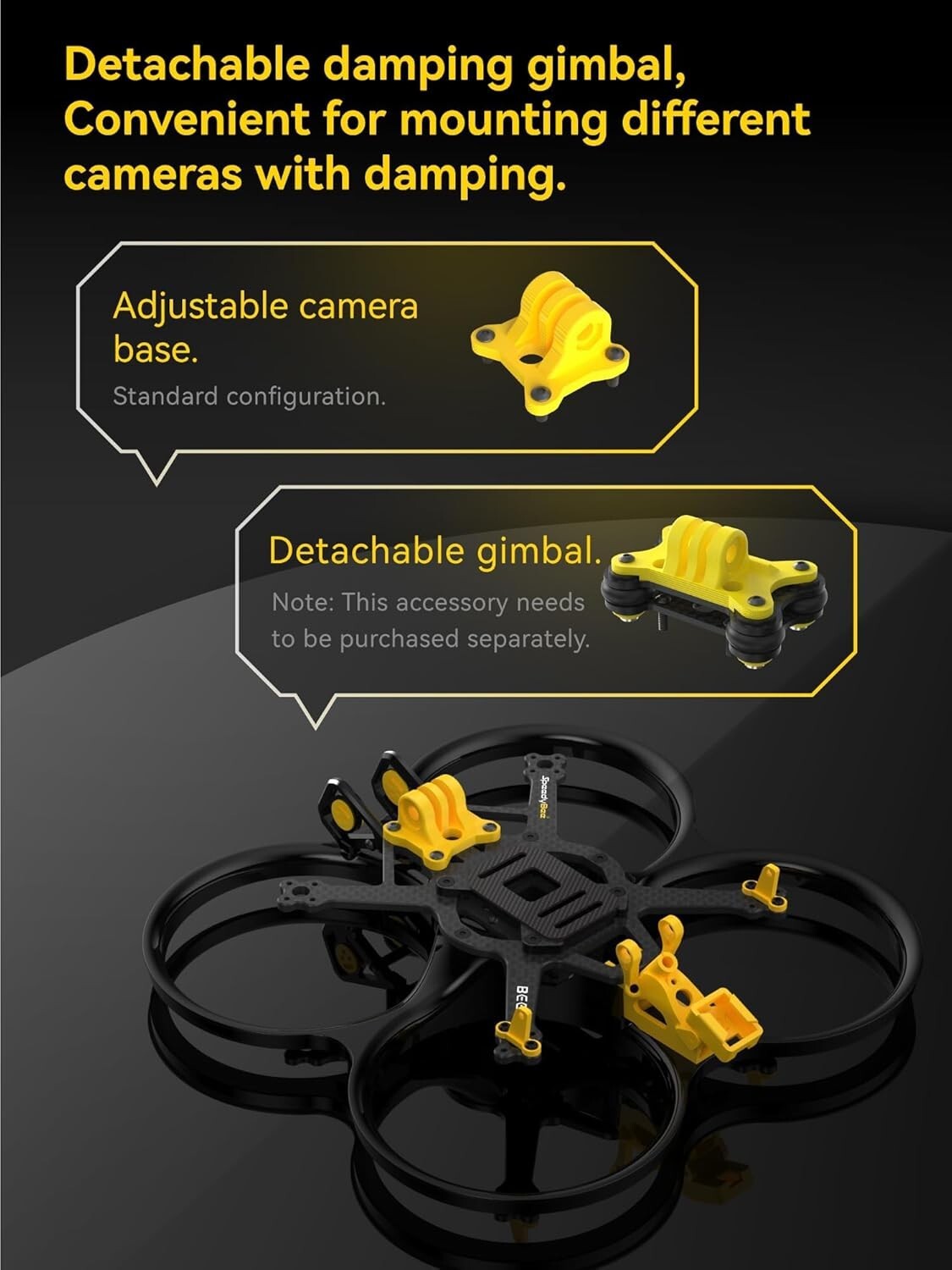 Bee35 Pro 3,5" Cinewhoop FPV Rahmen 4S/6S DJI O3 Kompatibel