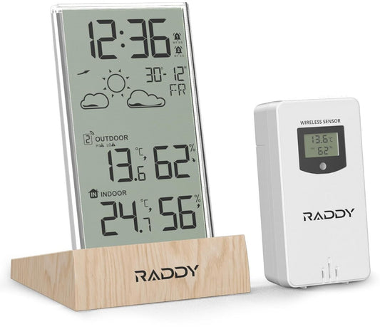 Funk-Wetterstation mit Außensensor 5.5” LCD Wettervorhersage