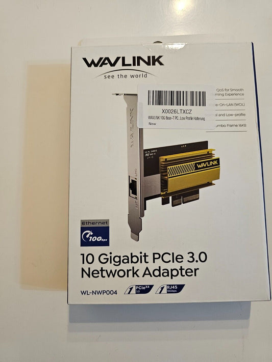 WAVLINK 10G Base-T PCIe Netzwerkkarte, 10000/5000/2500Mbps PCI Express Ethernet
