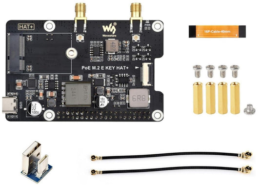 PCIe zu M.2 E Key Adapter mit PoE für Raspberry Pi 5