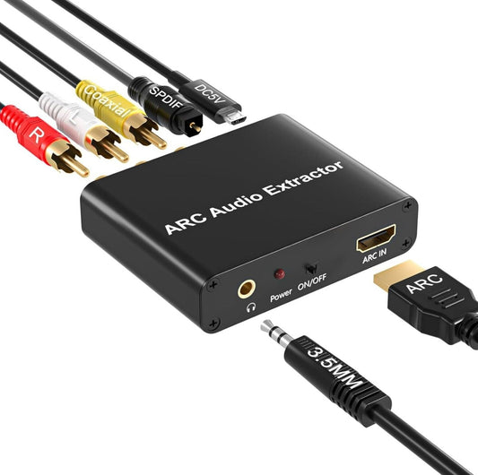HDMI ARC Adapter – Audio Extractor mit SPDIF, Coaxial, RCA & 3.5mm Ausgang