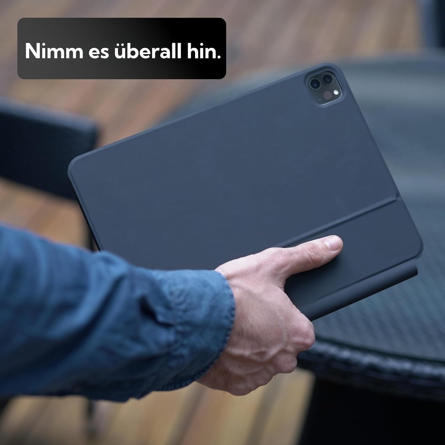 Magic Keyboard Case für iPad Pro 12,9" & Air 13" QWERTZ Schwarz