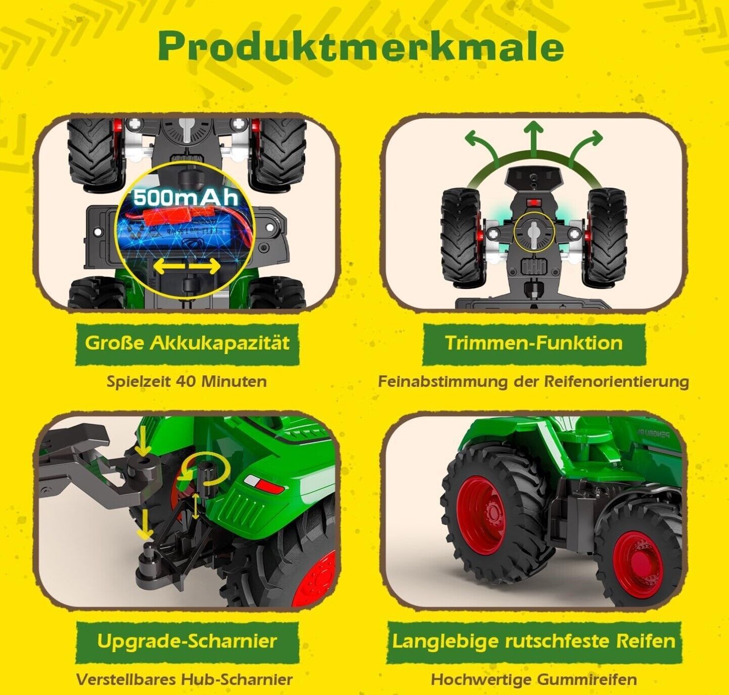 RC Traktor Spielzeug 2.4 GHz Ferngesteuerter Traktor Ferngesteuert Kuh, Schaf un