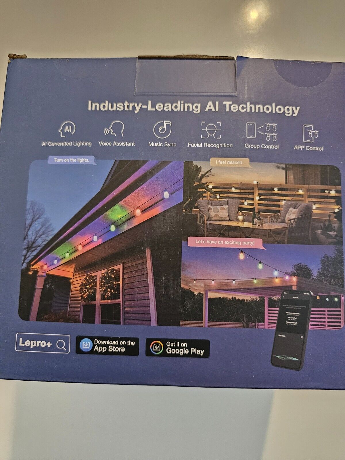 AI LED Lichterkette Außen, RGB+Warmweiß Smarte LED WLAN RGB Glühbirnen,App-Steue
