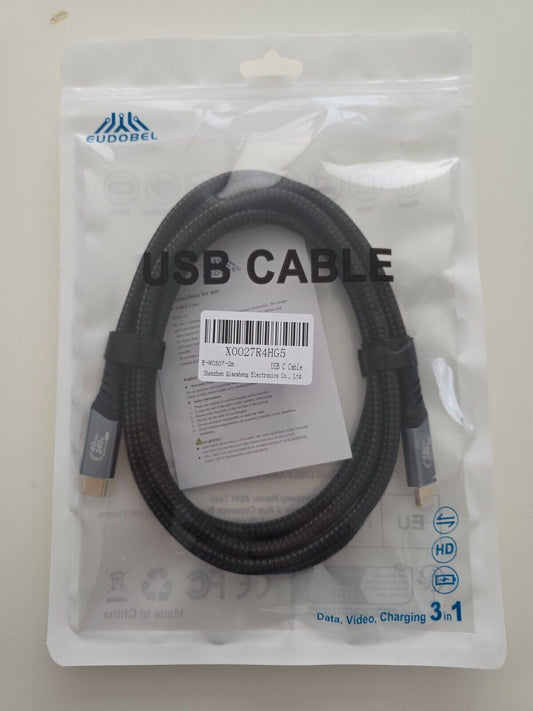 USB 4 Thunderbolt 4 Kabel 2m - Hochleistungs-USB-C Kabel