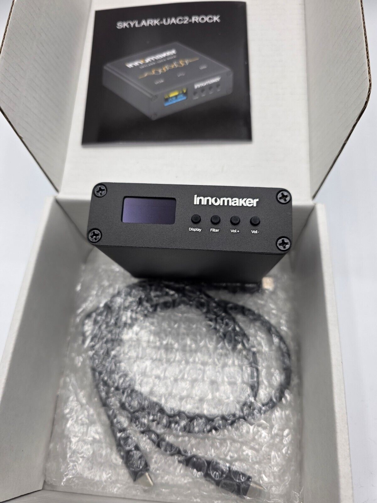 HIFI USB DAC ES9038Q2M 32Bit/768kHz DSD256, OLED