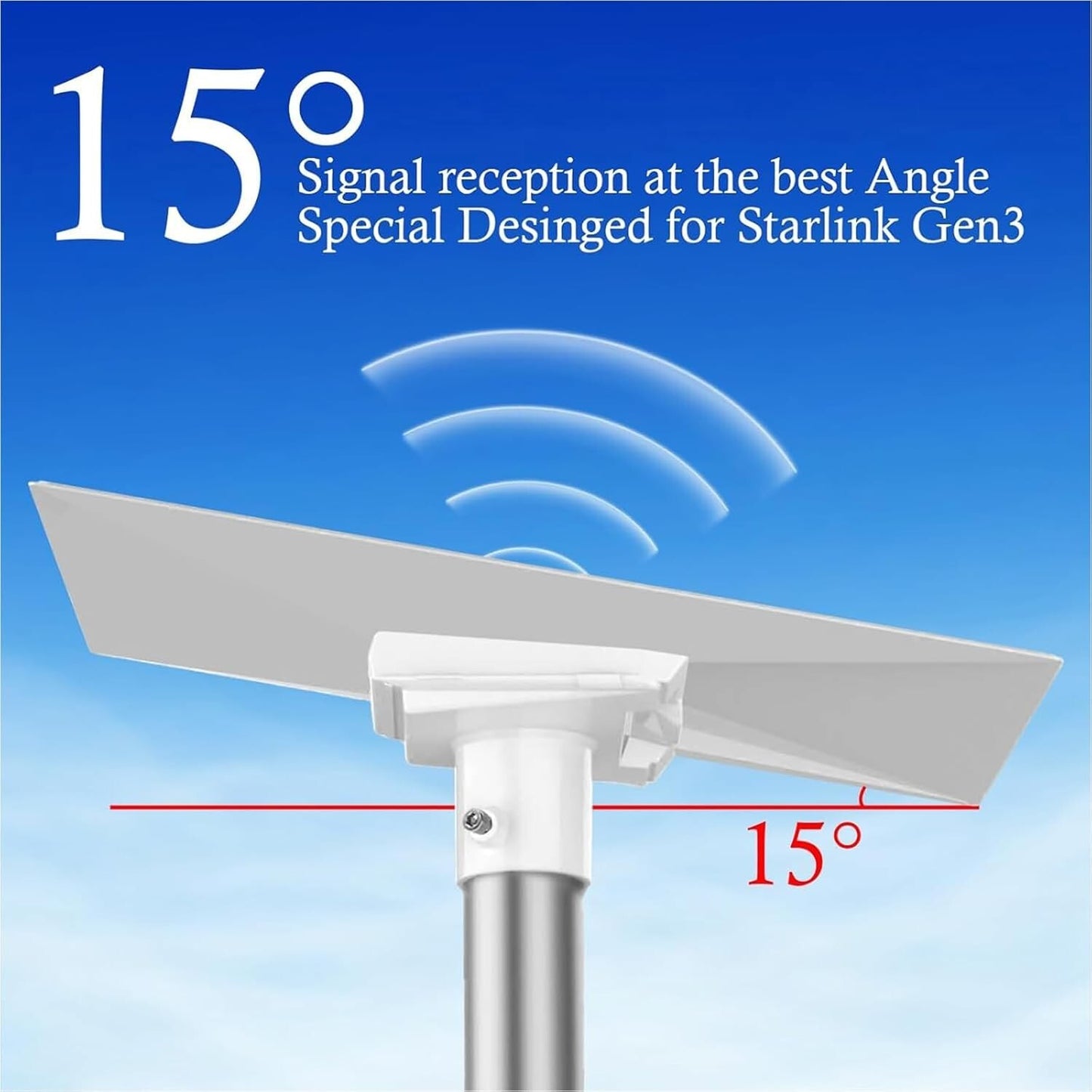 Starlink Gen 3 Rohradapter Masthalterung 38–50 mm ASA Weiß