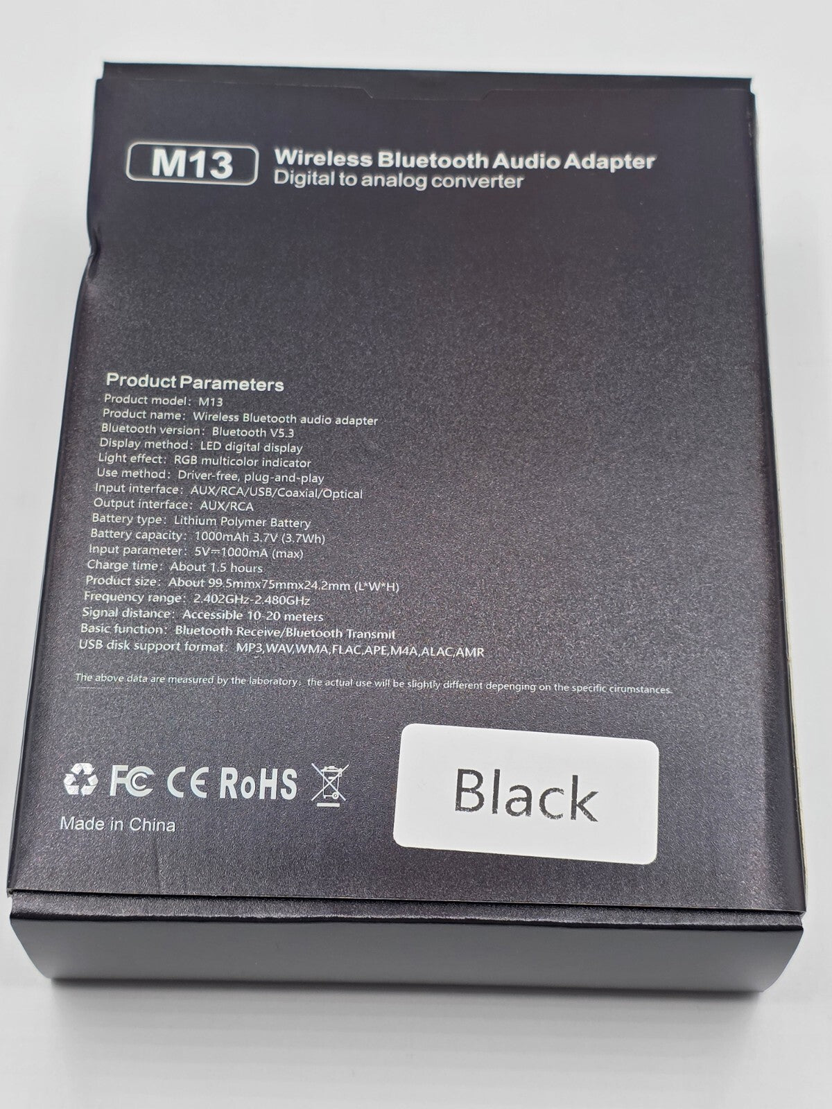 M13 2-in-1 BT5.3 Sender & Empfänger – Vielseitiger Audio Adapter mit LED-Anzeige