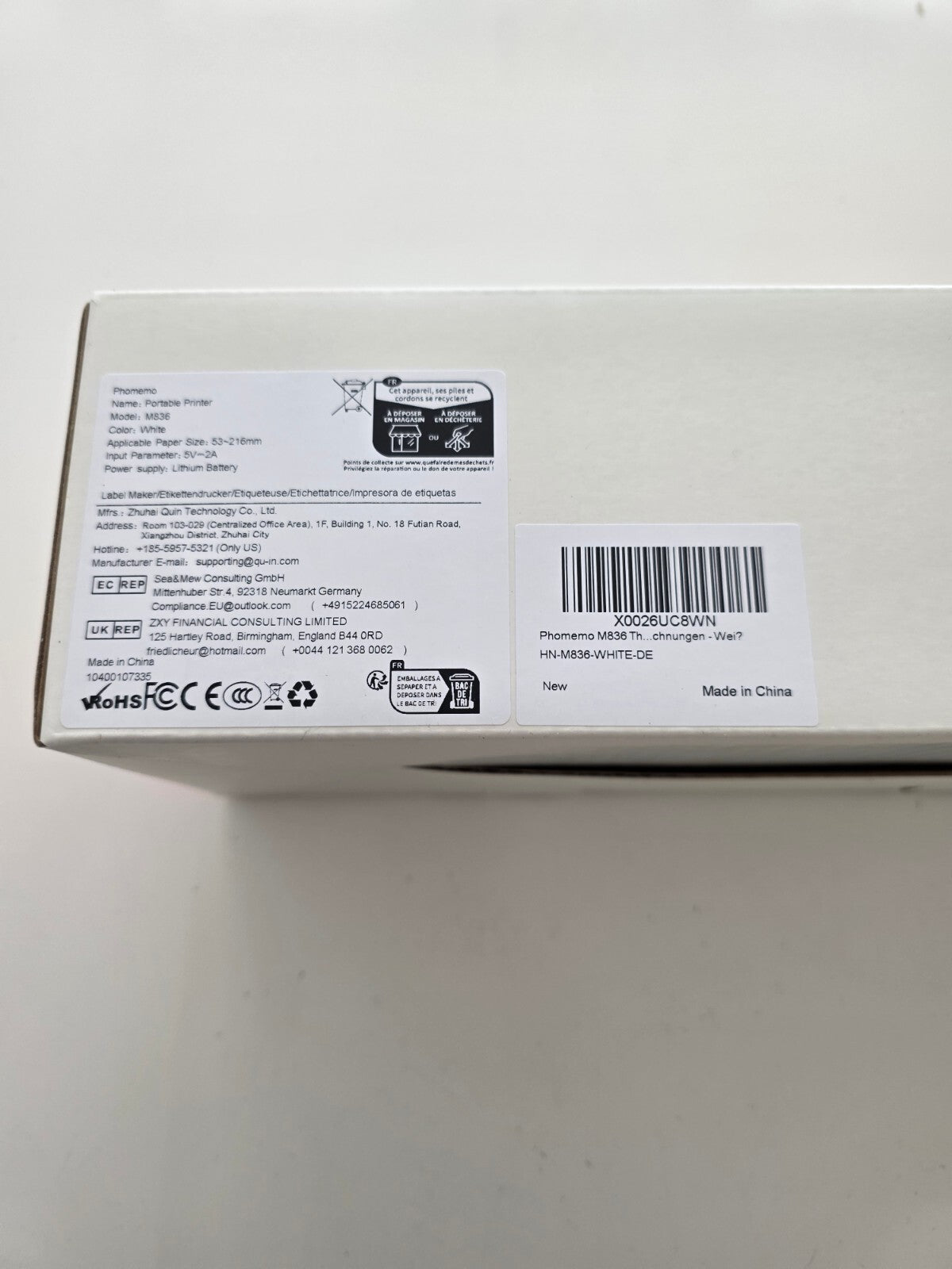 M836 Thermodrucker A4 300DPI Bluetooth USB Tragbar