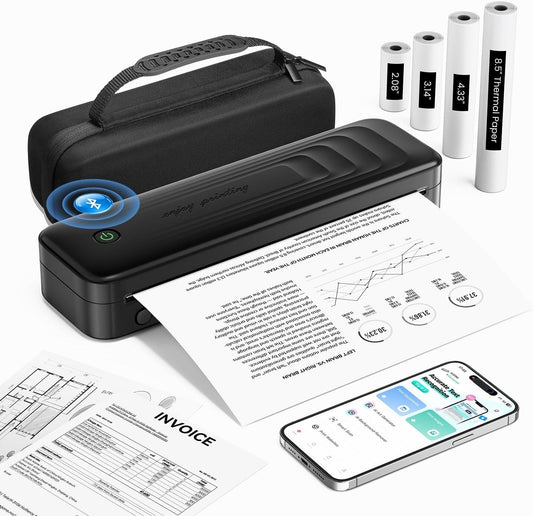 Thermodrucker A4 Bluetooth Mobiler Drucker 300dpi VESA 75/100 Schwarz
