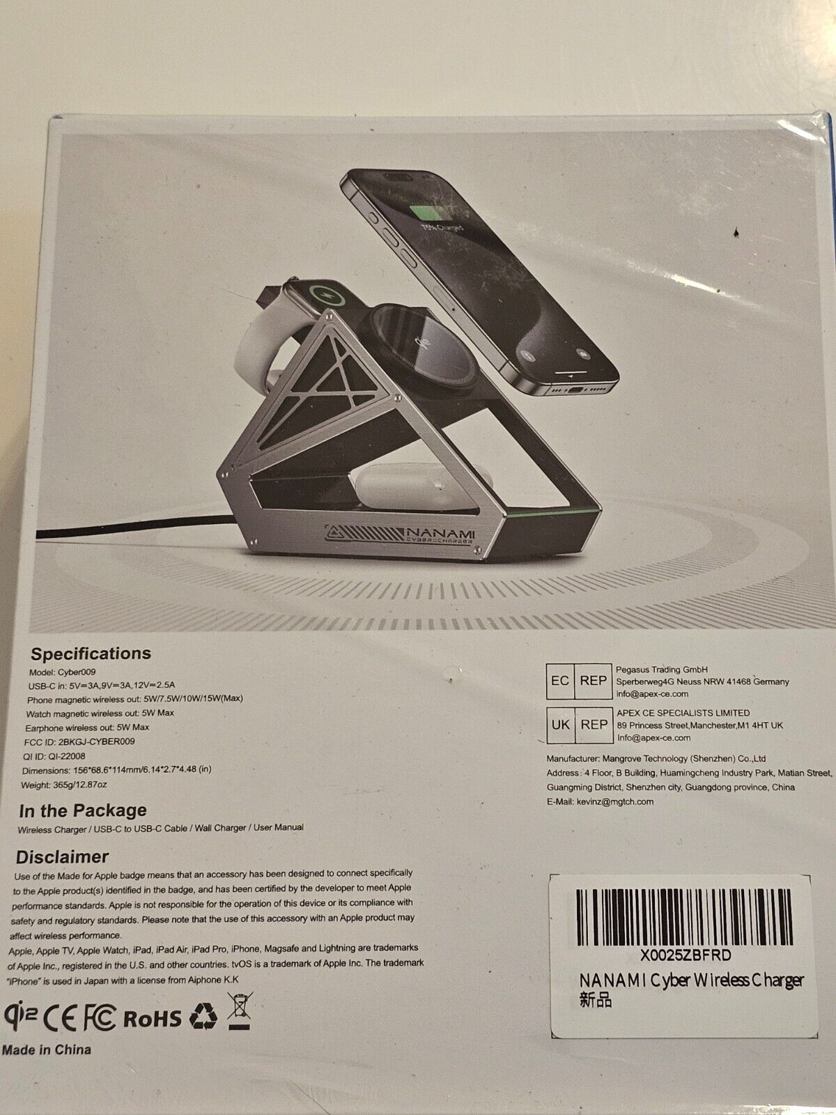 3 in 1 Ladestation Apple Watch und iPhone, Qi2 zertifizierter 15W Mag-Safe Ladeg