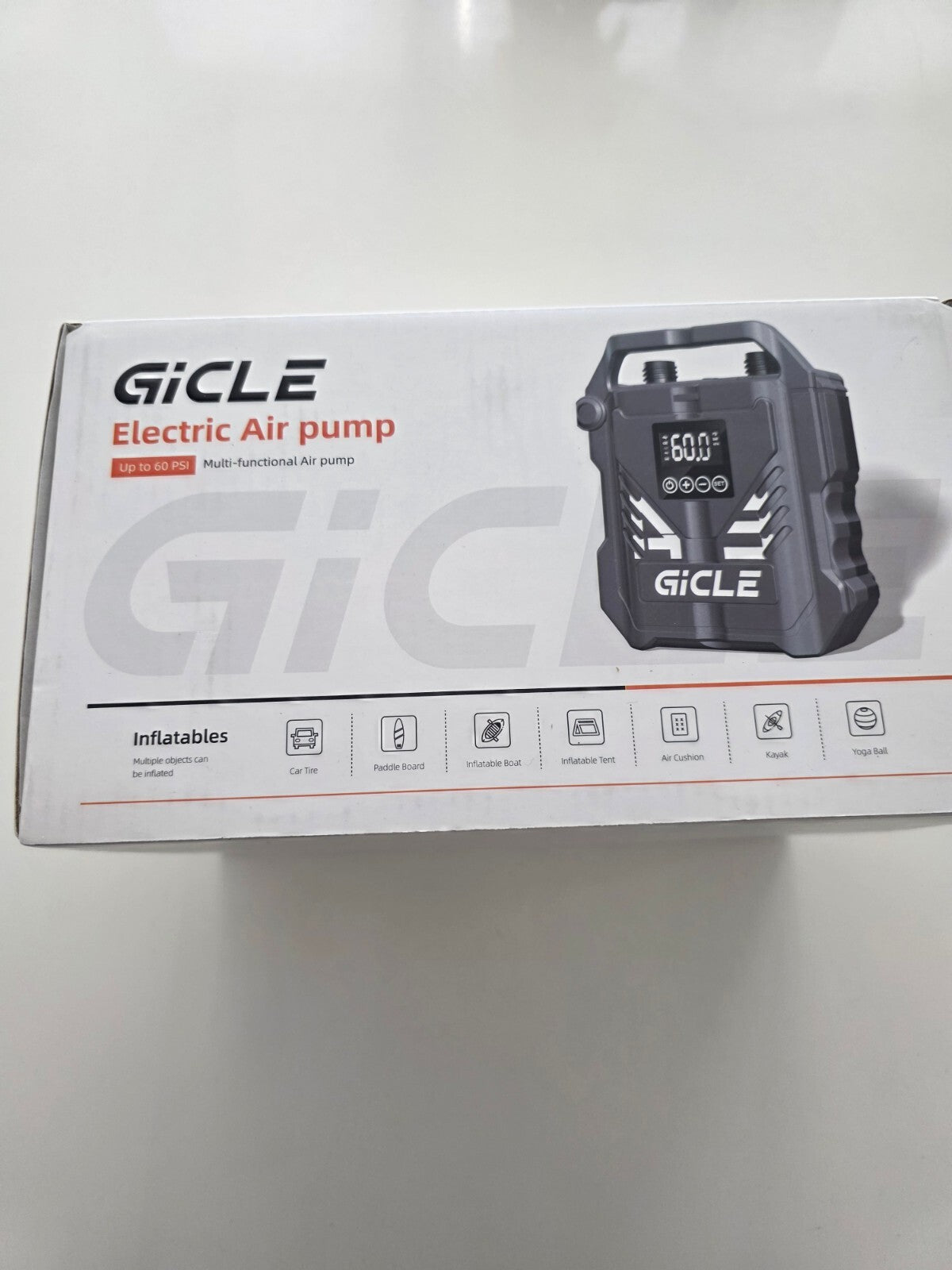 Elektrische SUP Pumpe 60PSI Dual Stage Auto-Off 12V für Paddleboard