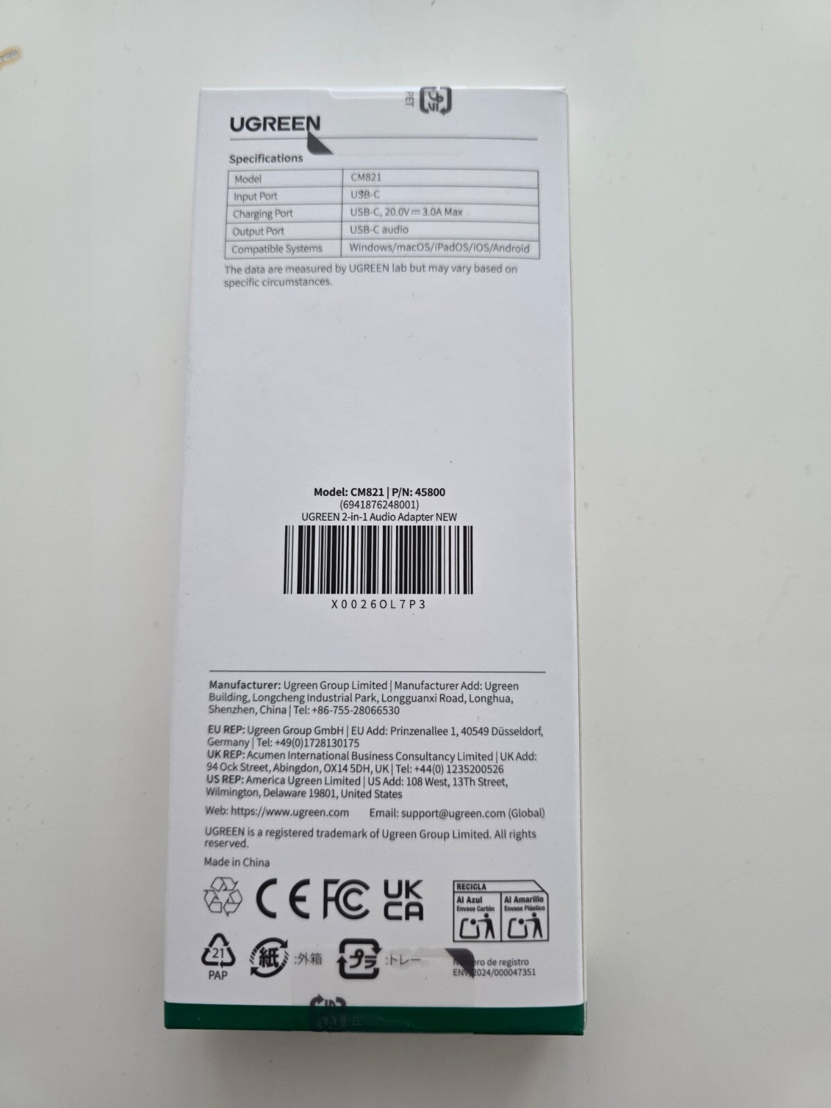 UGREEN Magnetischer USB-C Kopfhörer Adapter 60W Schnellladung iPhone 16 Samsung