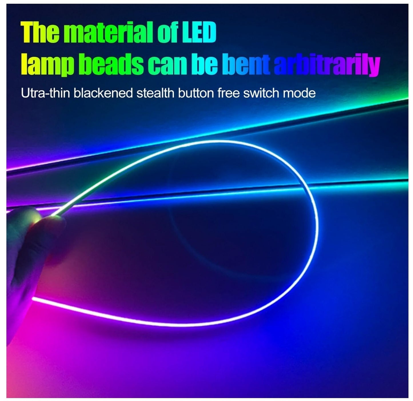 18-in-1 Auto LED Innenbeleuchtung 128 RGB Acrylstreifen APP Musiksync