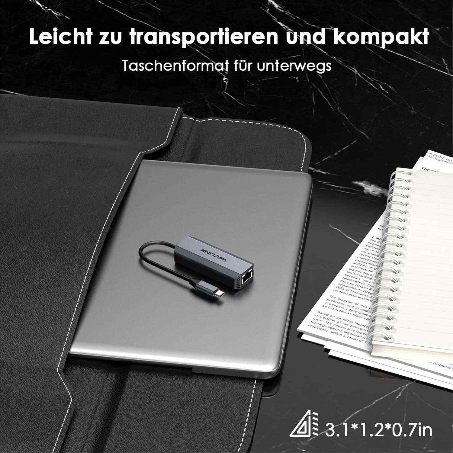 USB-C zu Ethernet Adapter 5Gbps RJ45 für MacBook/iPad Pro