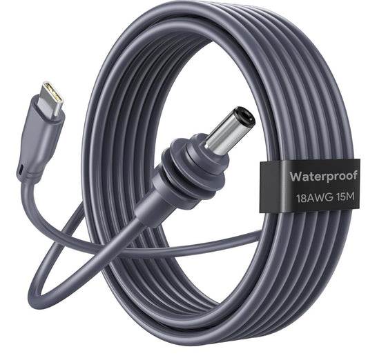 Starlink Mini USB-C zu DC Stromkabel 5M 100W PD Wasserdicht 18AWG