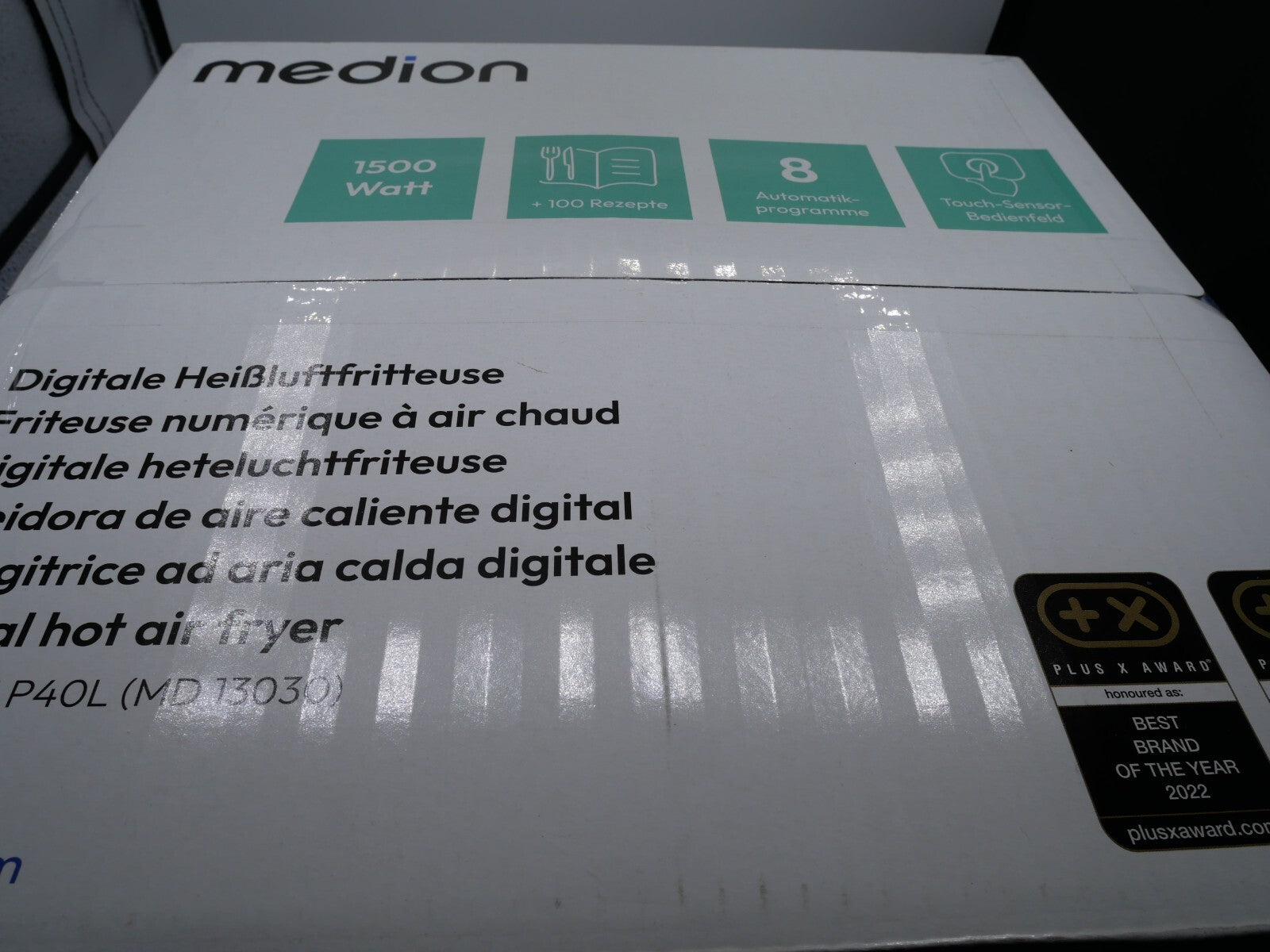 MEDION P40 L Heißluftfritteuse 4,7 Liter, 1500 Watt Timer weiß