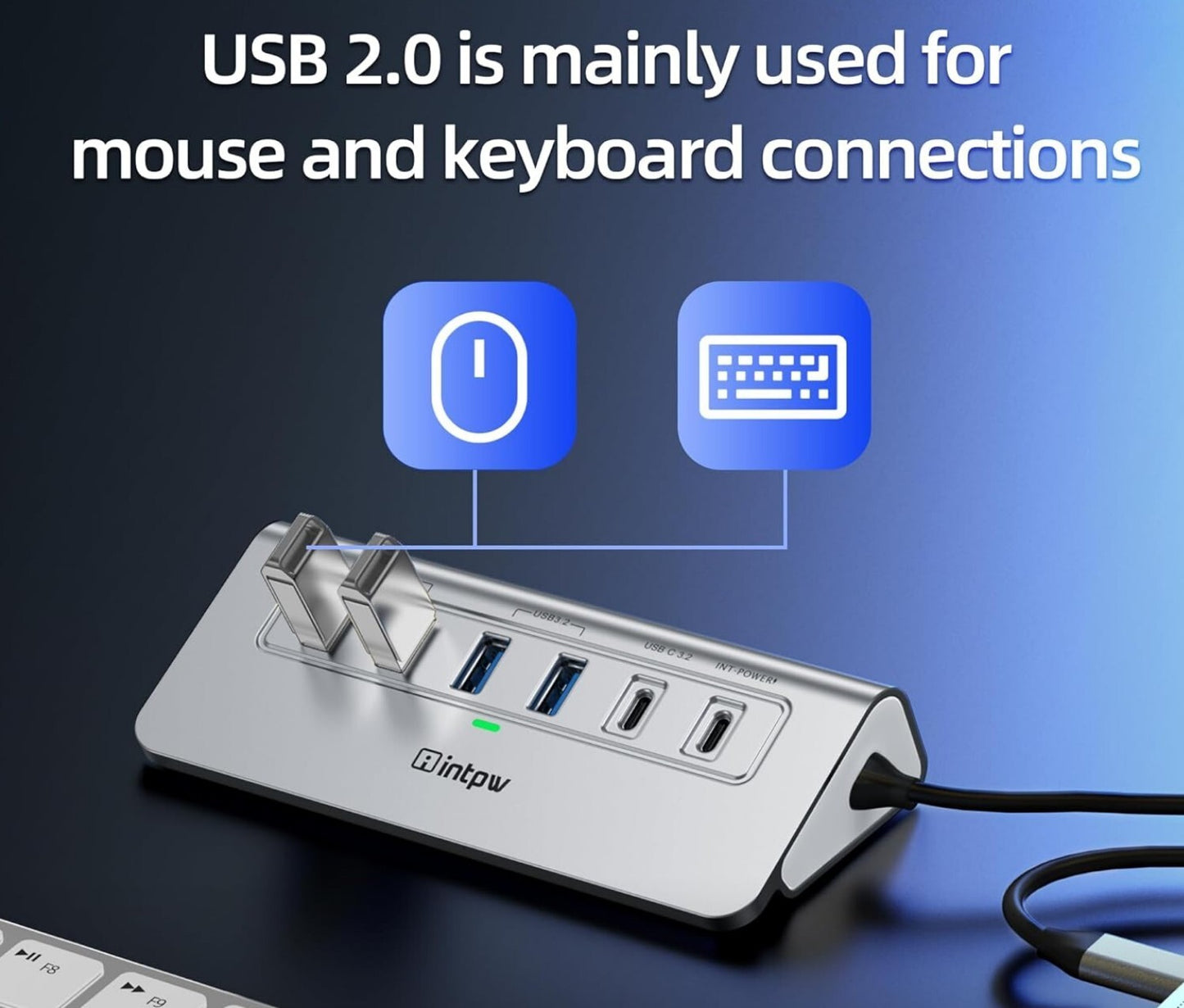 10-in-1 USB-C Hub 4K@60Hz HDMI 100W PD Ethernet SD/TF Schwarz