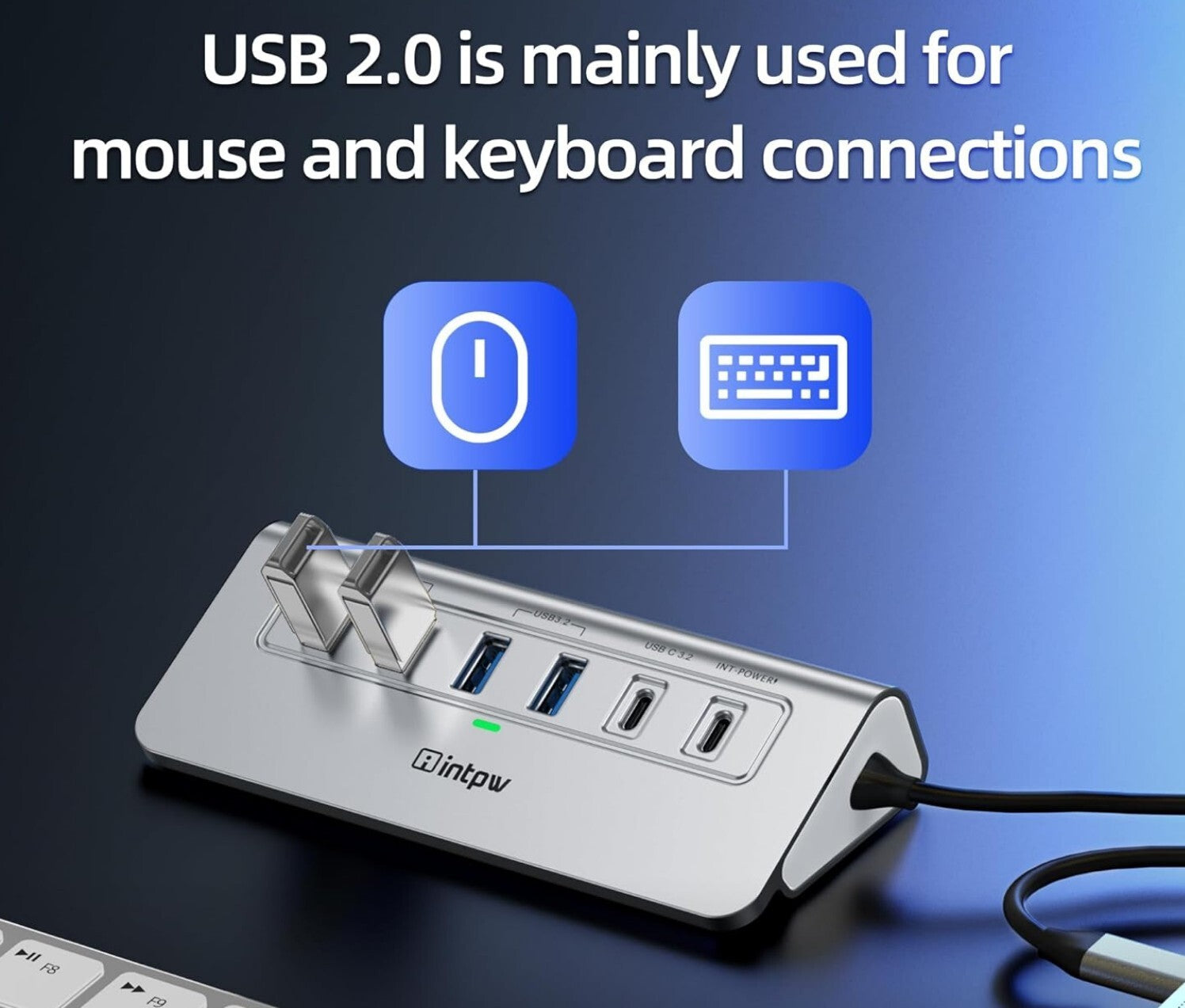 10-in-1 USB-C Hub 4K@60Hz HDMI 100W PD Ethernet SD/TF Schwarz