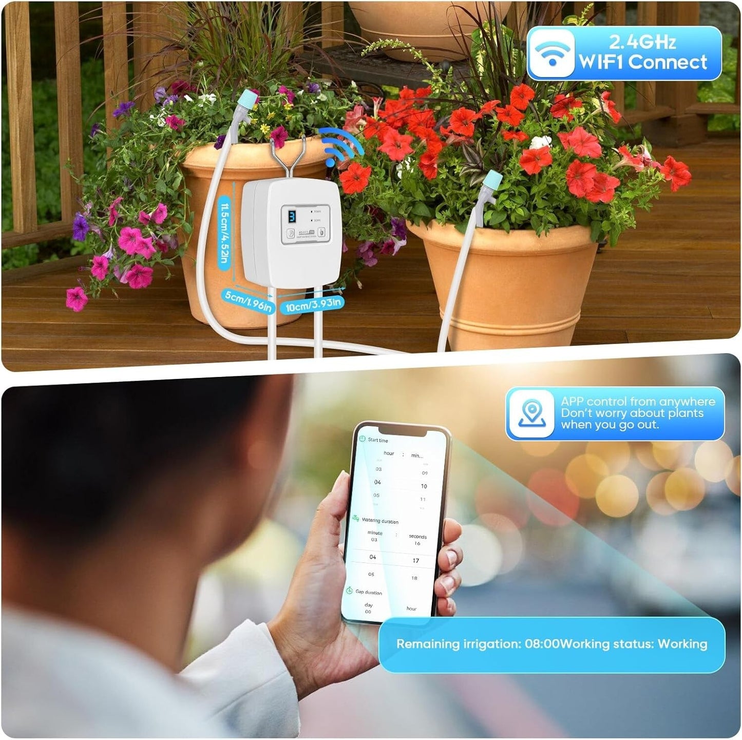 WiFi Bewässerungssystem Tropfset APP-Steuerung 12V