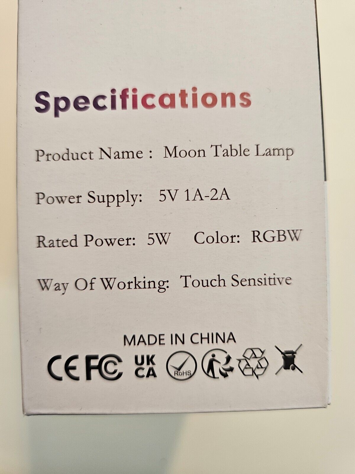 Lichtwecker Mondform 19 Lichtmodi Bluetooth Lautsprecher Touch-Steuerung