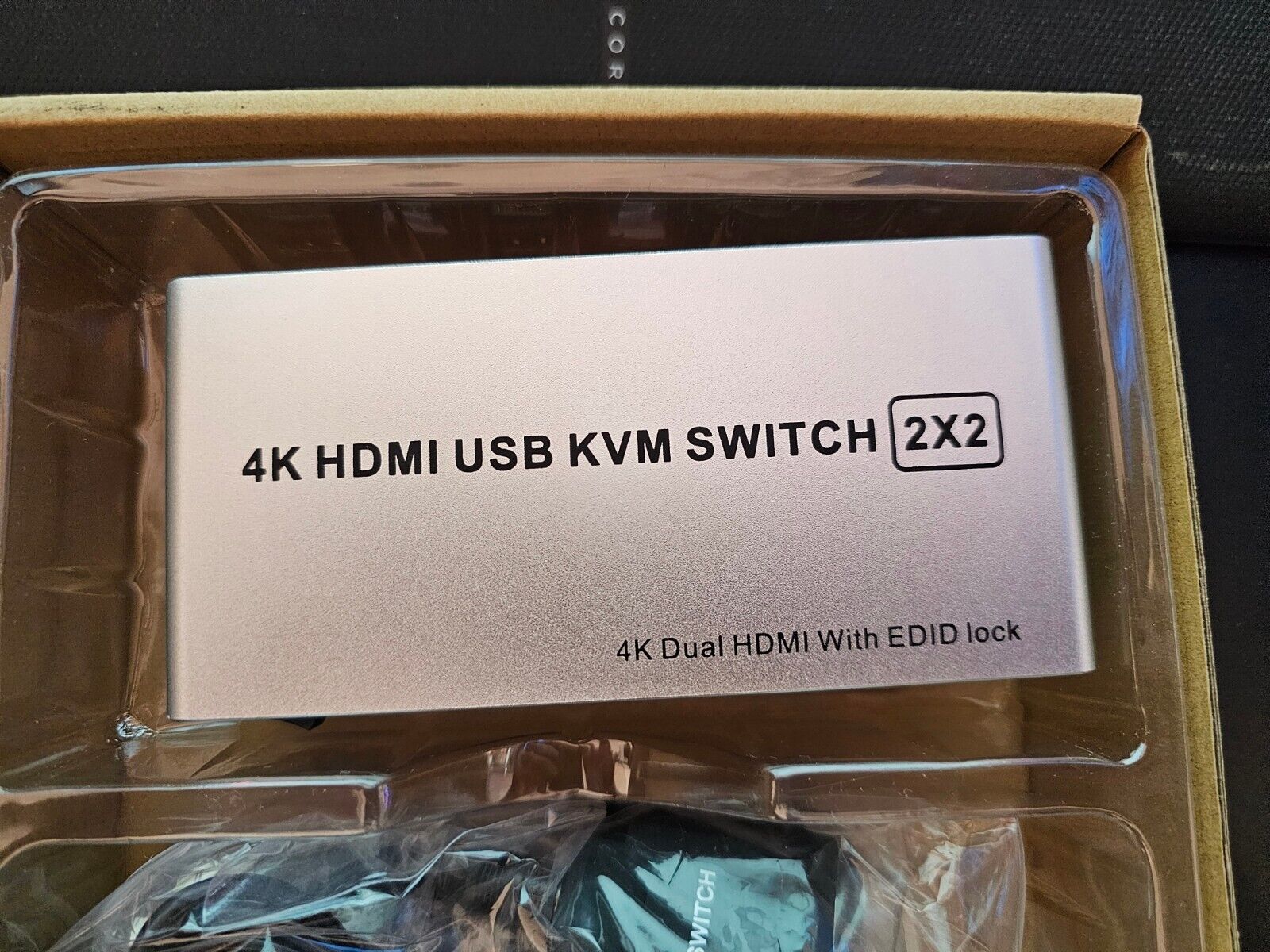 USB 2.0 KVM Switch Dual Monitor HDMI 2 Port, Unterstützt EDID, 4K@60Hz KVM Switc