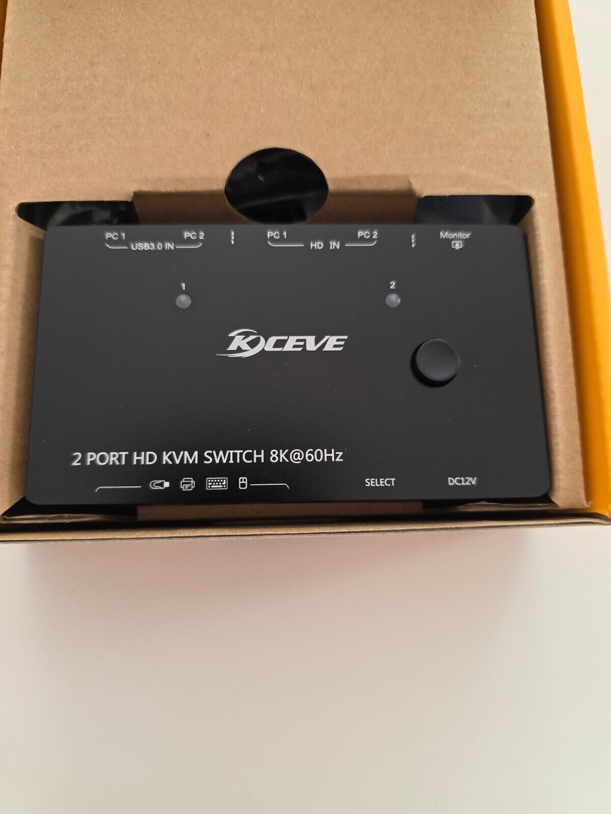 KVM Switch 2 PC 1 Monitor HDMI 8K@60Hz 4K@120Hz 2K@144Hz USB 3.0