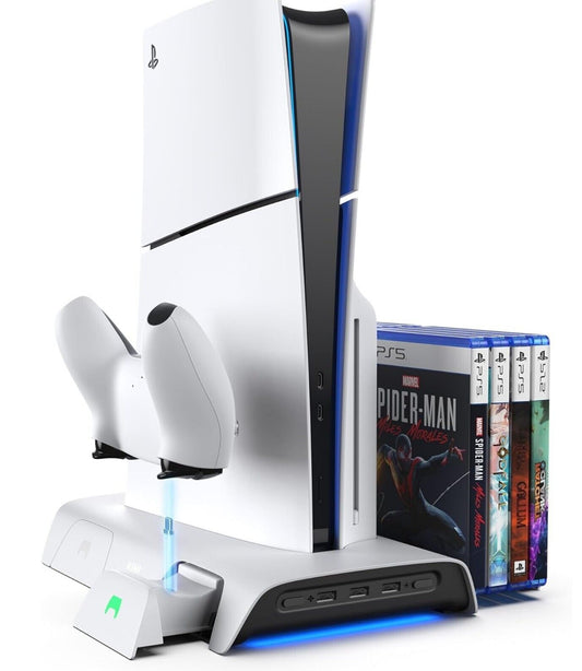 design D3 PS5 Slim Kühlstand RGB Ladestation 2 Ventilatoren