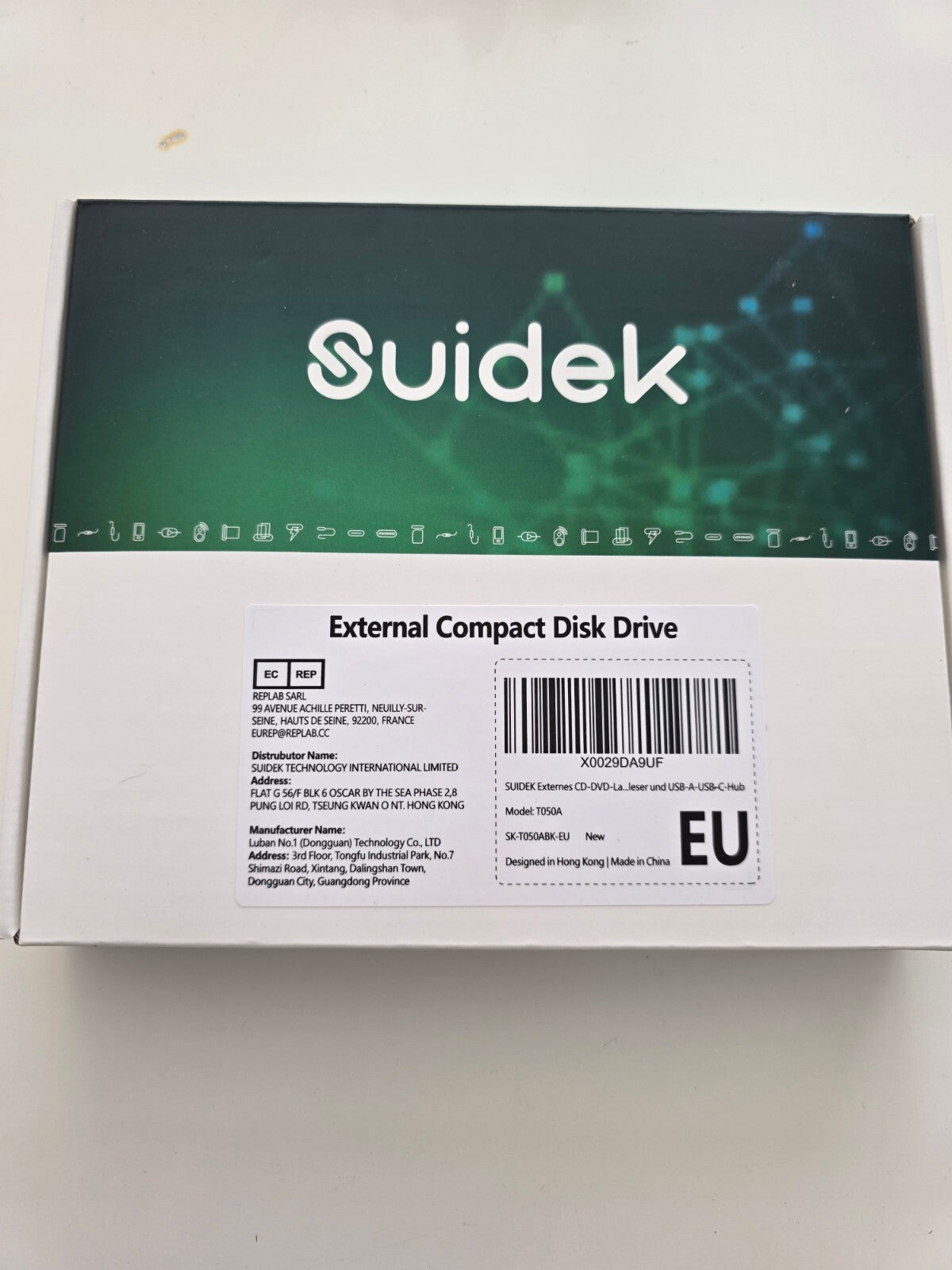 7-in-1 Externes CD/DVD Laufwerk SATA USB-C/A Hub SD-Kartenleser