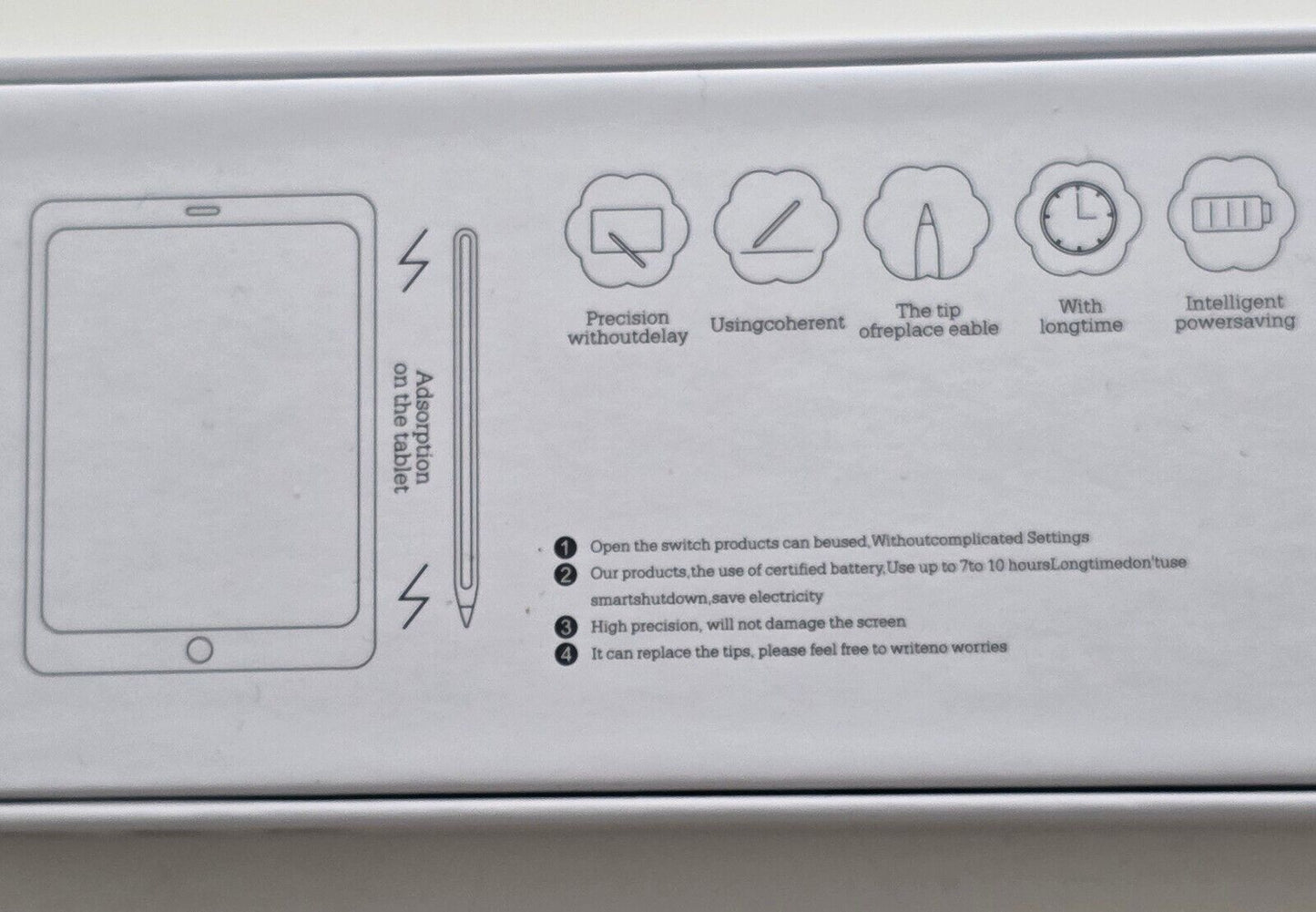 Stylus Pen für iPad, Bluetooth, 8-10h Akku, Palm Rejection USB-C Lademöglichkeit