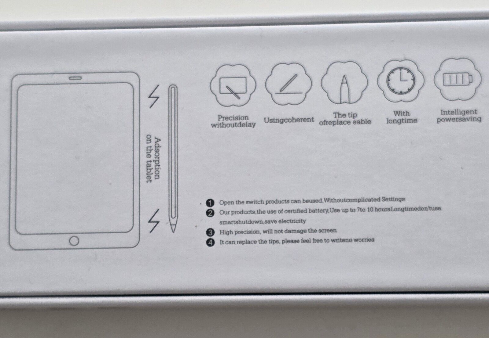 Stylus Pen für iPad, Bluetooth, 8-10h Akku, Palm Rejection USB-C Lademöglichkeit