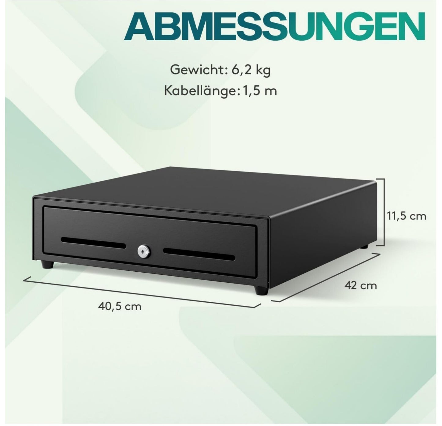 Kassenschublade Drucköffnung 8 Münz- 4 Scheinfächer Metall