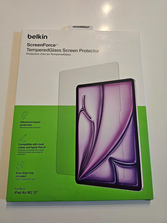 ScreenForce TemperedGlass Displayschutzfolie für iPad Air, 13", Schutzfolie mit