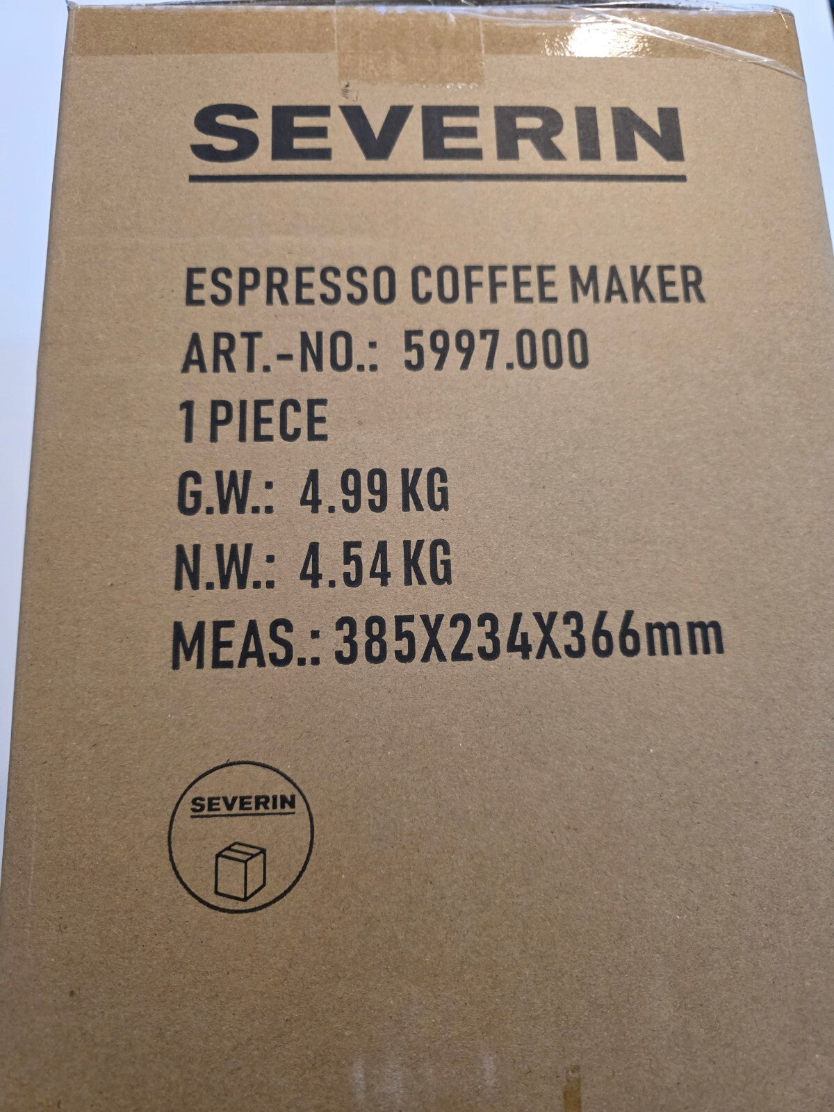 SEVERIN Newspresa Espressomaschine 20 Bar 1L Edelstahl KA 5997