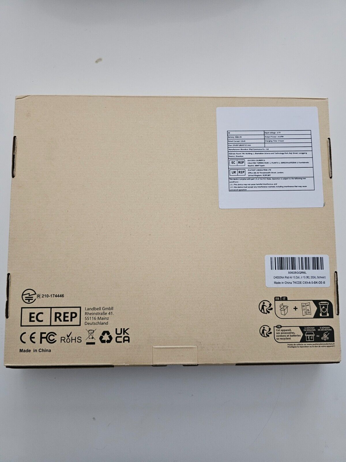 iPad Air 13 Zoll Hülle mit Tastatur, 3-Zonen 7-Farben Beleuchtung, iPad Air 13 T