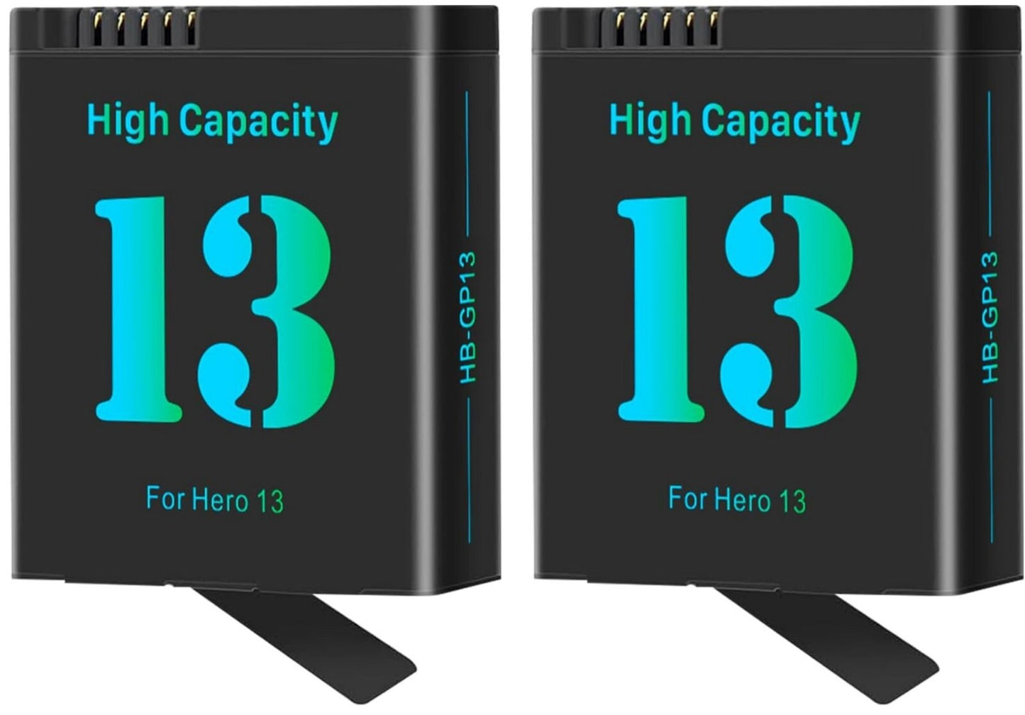 2x 2800mAh Ersatzakku GoPro Hero 13 2025 Upgrade High-Range Schwarz