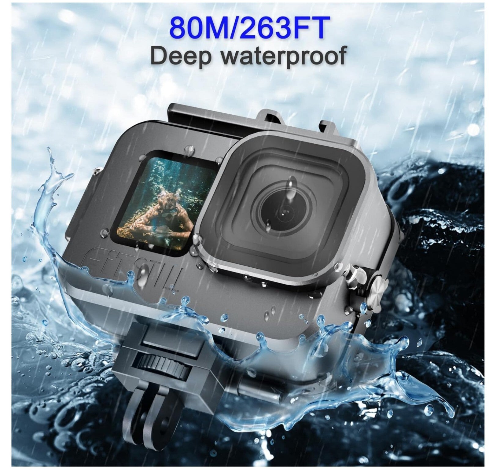 80M Wasserdichtes Gehäuse Aluminium Go Pro Hero13-9