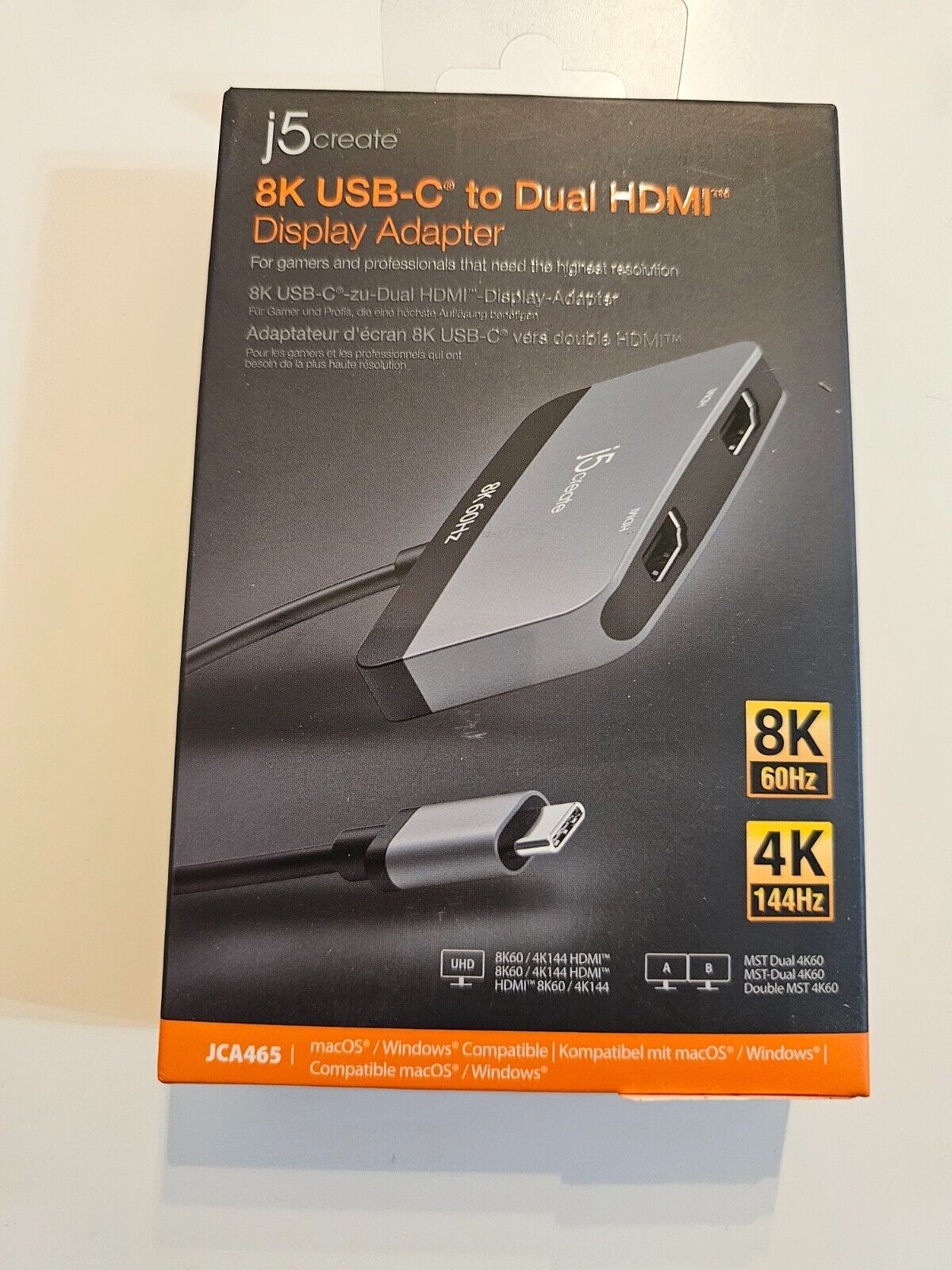 8K USB Typ C zu Dual HDMI Display Adapter - Einzel 8K60/4K144 oder Dual 4K60 - U