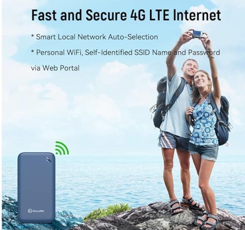 4G Mobiler WLAN Router, MiFi mit 10GB EU Daten, verfügbar in über 2