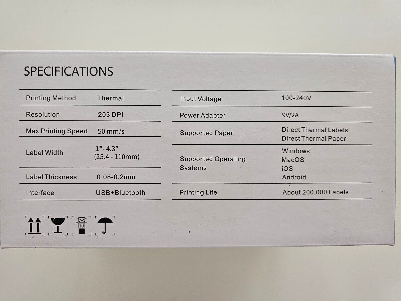 Bluetooth-Versandetikettendrucker, kabelloser 4x6-Thermoetikettendrucker für den